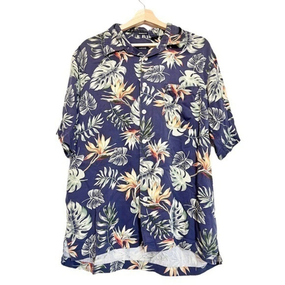Izod 100% Silk Hawaiian Casual shirt Large